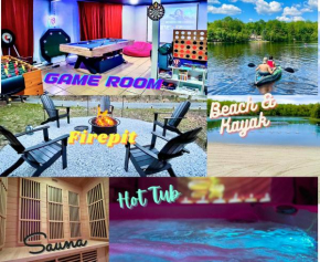 Zen Spa Oasis Retreat Sauna/Hotub/Firepit/Fun/Gameroom